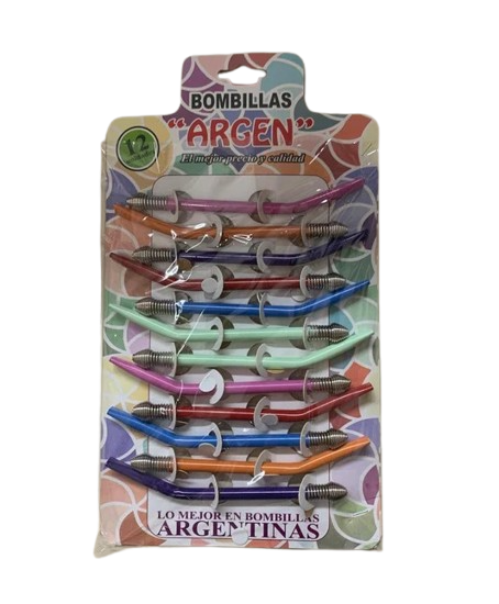 Bombillas resorte color x12