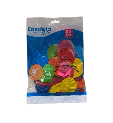 Globo feliz cumpleaños candela x50