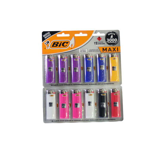 Encendedor maxi bic x12