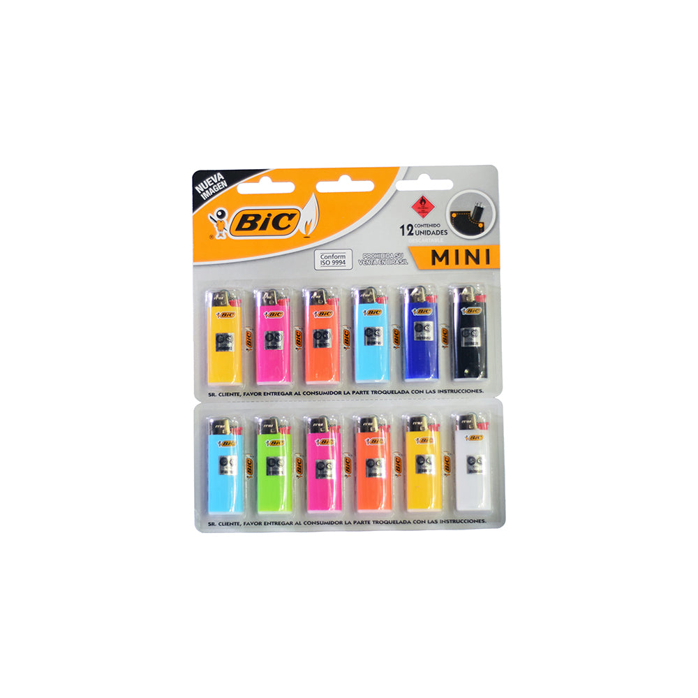 Encendedor mini bic x12